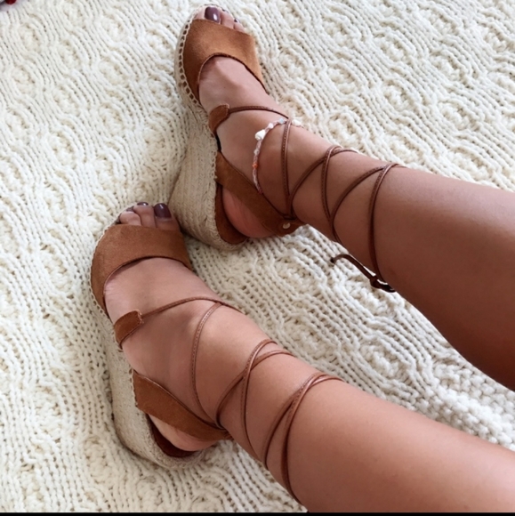 Romena genuine leather handmade lace up espadrille - Picture 5 of 5